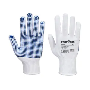 Portwest A110 Polka Dot Glove – PVC Dotted Grip Work Gloves (ANSI A1)