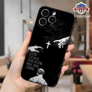 Discipline Bible Verses Proverbs 12:1 Christian Phone Case for iPhone 16 11 15 14 13 12 Pro Max XR Plus Case Black Phone Cases Birthday Christmas Gifts for Men Boys Christian Gifts for Men Shockproof Protection Protective Cellphone