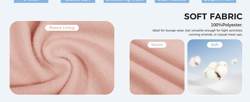 Fisoew Womens Sweatsuits 2 Piece Outfits V Neck Workout Set Fleece Sweatshirts Contrast High Waisted Shorts Casual Tracksuits Lounge Sets