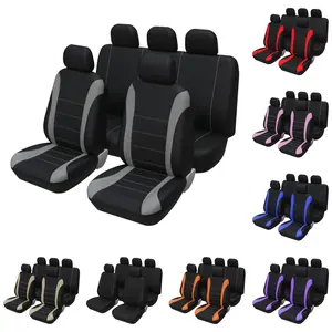 Universal 5-Seater Car Seat Covers, Breathable Polyester Fabric Comfortable Non-Slip Car Seat Protectors, Airbag Compatible, Fits Most Vehicles, Car Interior Accessories