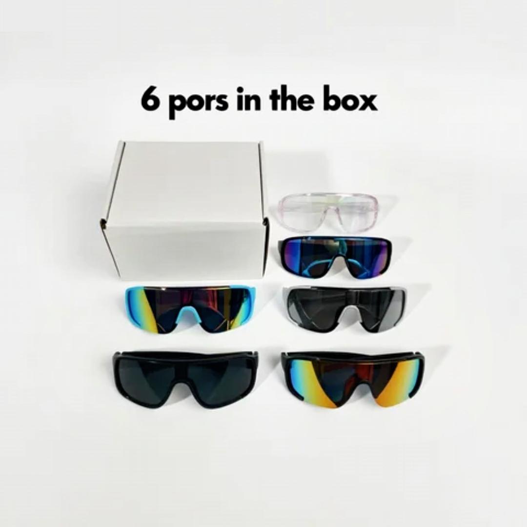 Paleshy 6 Pack Sports Sunglasses UV400 Protection Wraparound Eyewear for Cycling Running Hiking Lightweight Assorted Colors Unisex PC Frame Paleshy 6 Pack Sports Sunglasses UV400 Protection Wraparound Eyewear for Cycling Running Hiking Lightweight Assorted Colors Unisex PC Frame