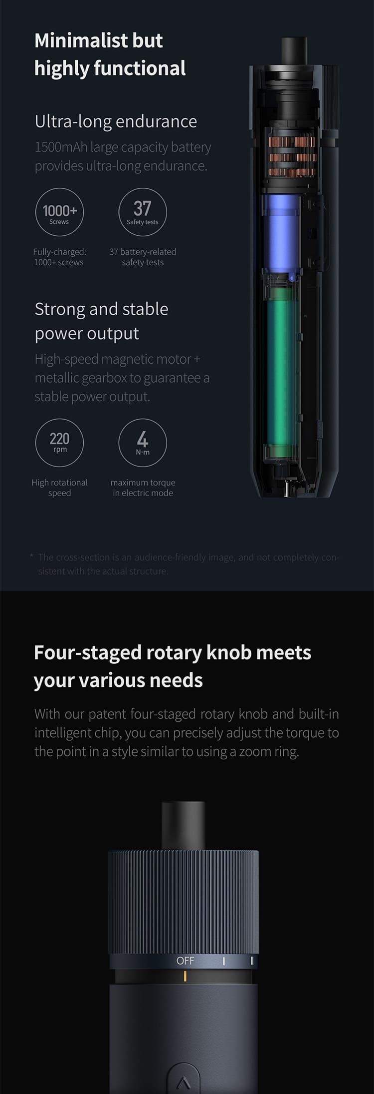 HOTO Electric Screwdriver,3.6V Cordless Screwdriver Set, All-in-One Design,USB-C Charging, LED Light,12 Pcs Bit for Electrical Repairs, Christmas Gift Rechargeable Tools Tool Kit Rubber