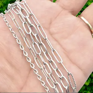 Stainless Steel Chain - Paper Clip Continuous Jewelry Making Chain Roll 11 Yards