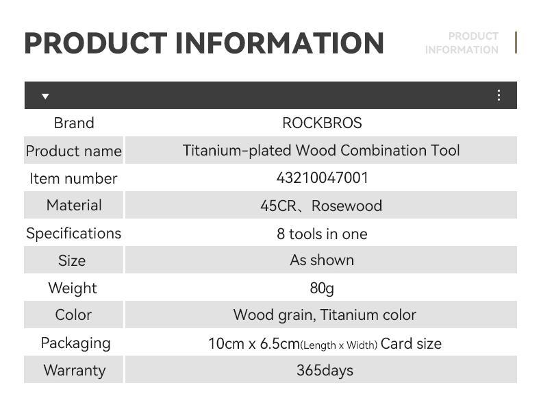 ROCKBROS  8-in-1 Bicycle Repair Tool Multi-functional Combination Interior Hexagonal Disassembly Maintenance Tool Portable Mountain Road Bike