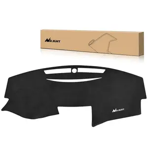 Nilight Precisely Cut Suede Material Dashboard Cover for Toyota Camry 2007-2011, Custom Fit Non-Slip UV Protection Sunshade Glare Protector Car Interior Accessory, Black