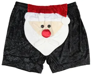 INTIMO Men's Santa Claus Christmas Holiday Boxer Shorts Underwear Loungewear Sleepwear