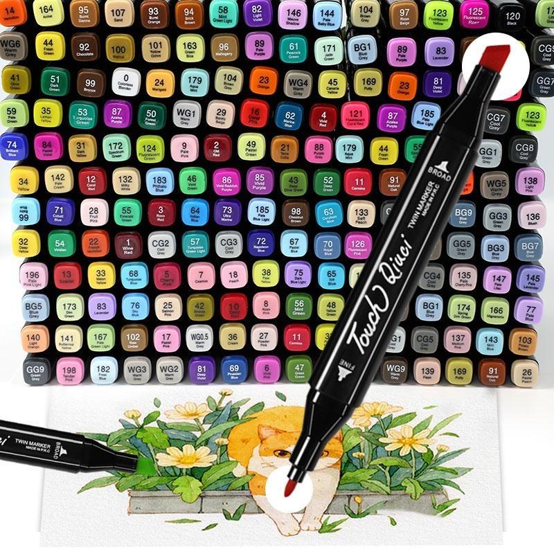 Dual Tip Artist Alcohol Markers Set 80 PCS for Coloring Drawing Sketching Card Making & Illustration Ideal for Adults Kids