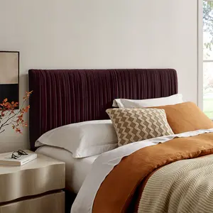 Eloise Stain-Resistant Performance Velvet Full Headboard in Mulberry