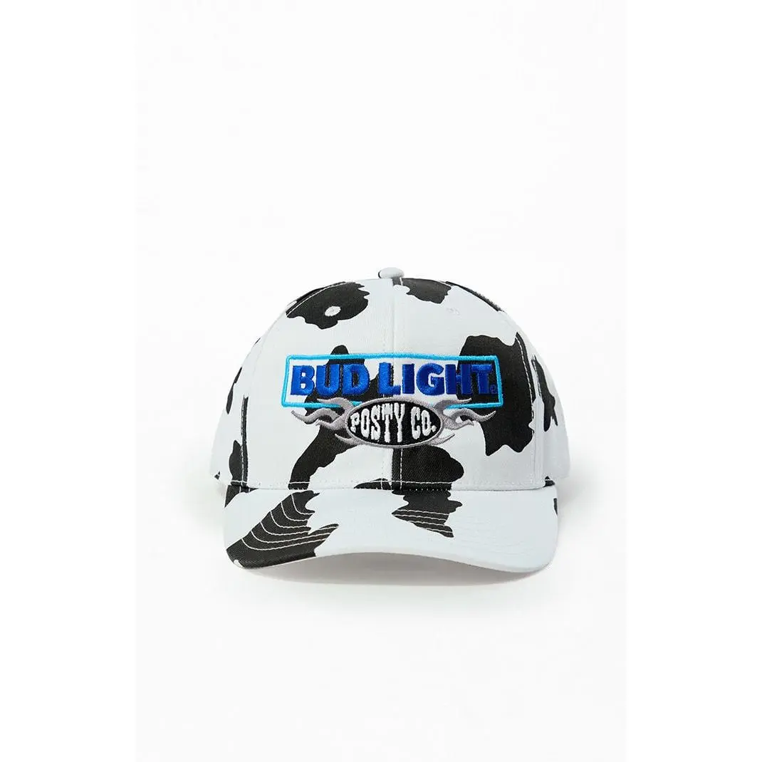 PacSun Men's Post Malone x Bud Light Cow Print Snapback Hat
