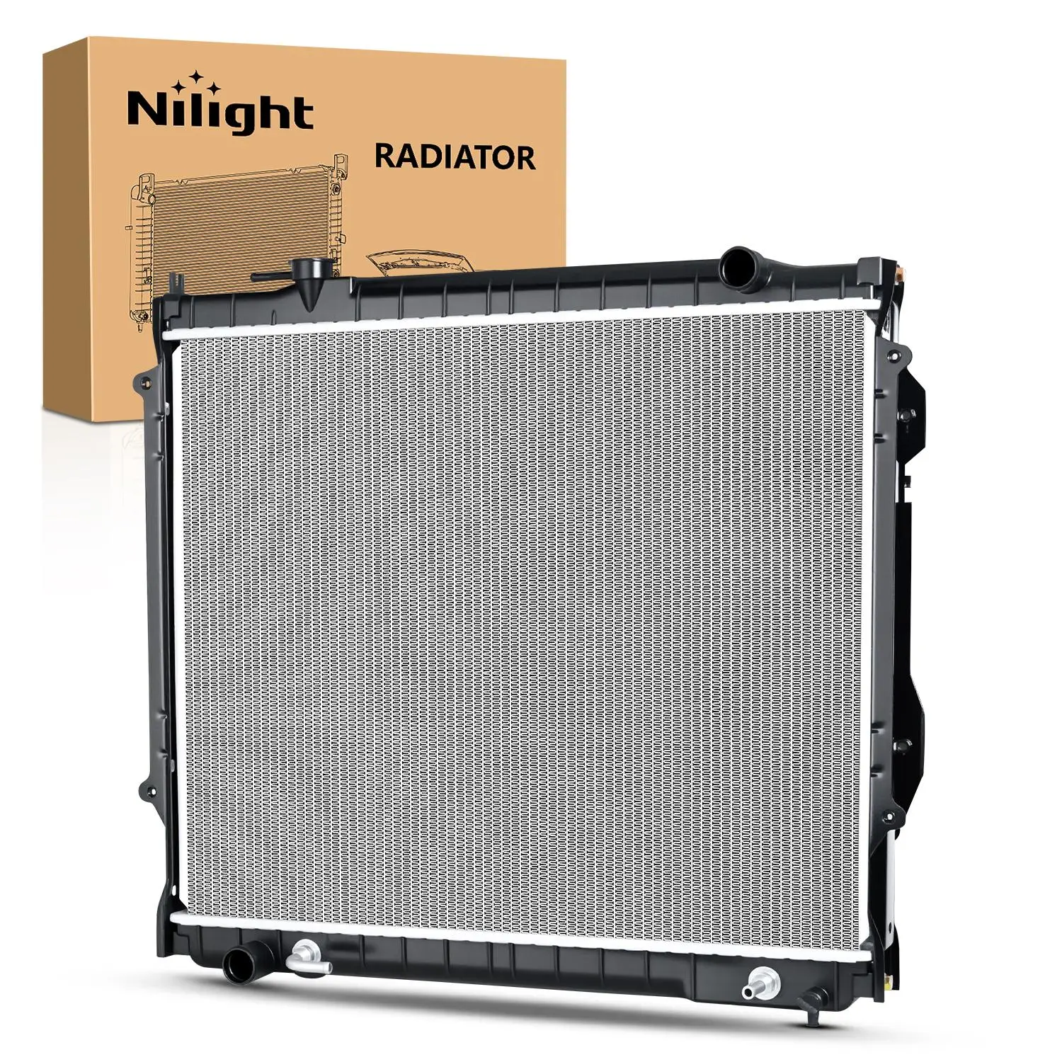 Nilight Aluminum Core Engine Coolant Radiator - Complete Leak-Tested Unit with Raised Boiling Point, TO3010178/9 for Toyota Tacoma 2.7L L4, 3.4L V6 (Base, DLX, Pre Runner, SR5) Tacoma Models 1995-2004