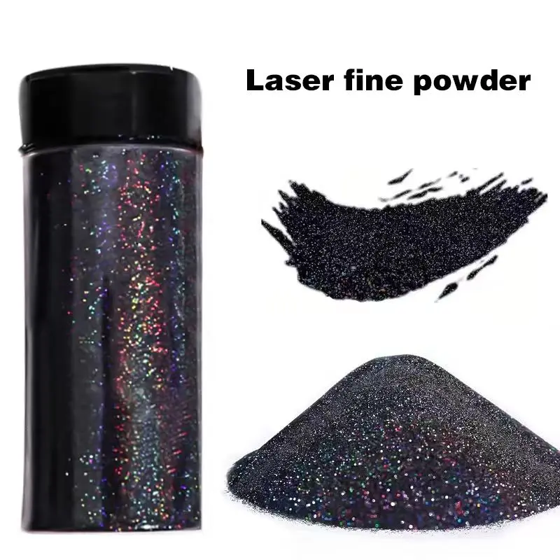 Holographic ultra-fine black glitter powder, High quality glitter, rainbow creativity, colorful suitable for resin art, Creative projects, used for handicrafts, festival decoration, DIY Nails Art