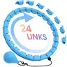 JKSHMYT Weighted Hula Circle - Durable ABS Plastic Home Gym Equipment, 47 in Plus Size Detachable Fitness Hoop, 24 Links with 0.7 lb Gravity Ball, Portable Option for Beginners