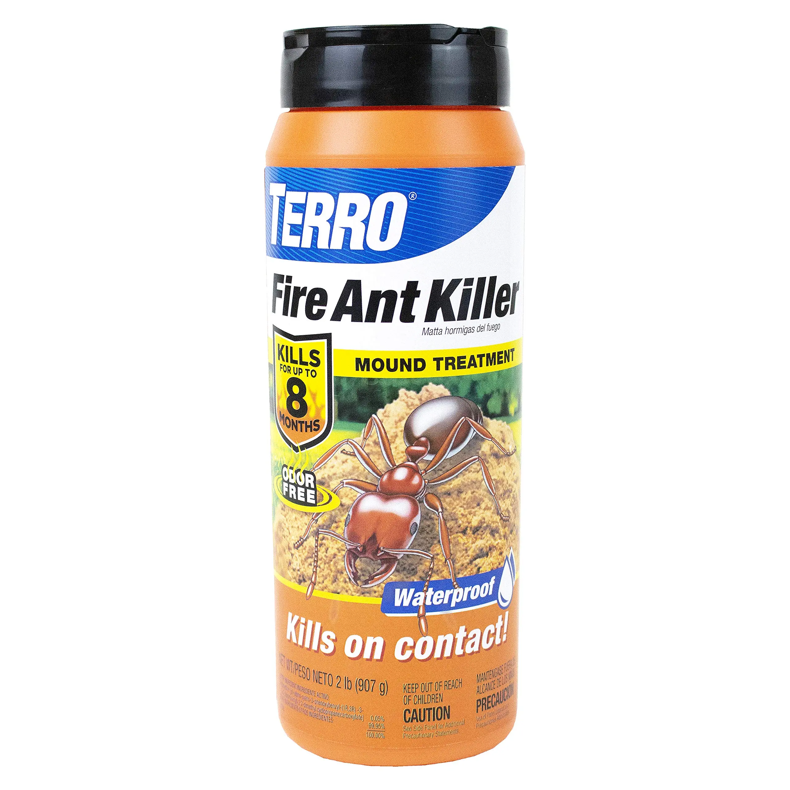 Waterproof Fire Ant Killer Granules, 2 lb Container, Ready-to-Use Outdoor Mound Treatment, Fast Contact Insect-Control, 6 Months Long-Lasting Odor-Free Protection