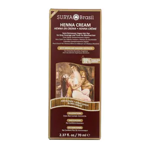 Surya Brasil Henna Cream Ash Blonde - 98% Natural Ingredients, Vegan, Cruelty-Free, Eco-Friendly, Semi-Permanent Hair Color, Deep Hydration & Shine, 2.37 oz