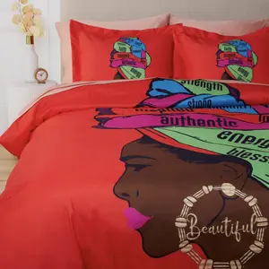 Pardon My Fro Printed Duvet Cover & Pillow Sham Set
