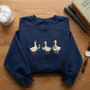 (Ship form US] Embroidered Scrub Life Goose Sweatshirt, Medical Student Nurse Hoodie, Doctor Vet Tech Crewneck, Healthcare Worker Gift, Hospital Humor Top