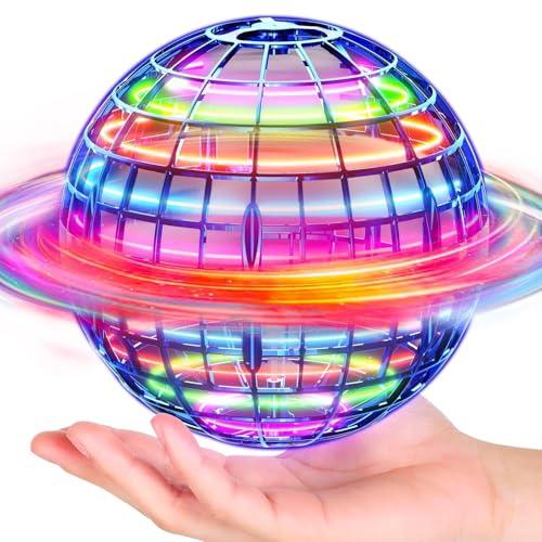 Flying Orb Ball (Pink, 2026 Upgraded) with Dazzling Lights, Magic Hover Spinner, Cool Boomerang Drone, Floating Cosmic Globe, Kids Toys Gifts for 6 7 8 9 10 Year Old Boys Girls