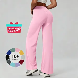 High-Waisted Straight-Leg Slim-Fit Yoga Pants - Buttery Soft Ultra-Stretchy Fabric, Sweat-Wicking Quick-Drying, Versatile for Yoga & Fitness, 10+ Colors