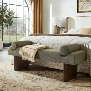 Roundhill Furniture Brooke Contemporary Upholstered Bench