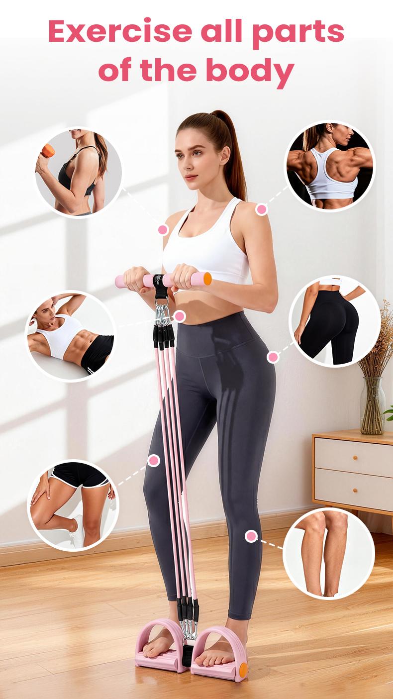 Relife Sports Upgraded Adjustable Elasticity Pedal Resistance Bands with Handles, Manual Tension Training Pedal, Multifunction Pedal Resistance Band Elastic Pull Rope Fitness, Full-Body Workout at Home Gym, Exercise Sit-up, Yoga, Abdominal Training Relife Sports Upgraded Adjustable Elasticity Pedal Resistance Bands with Handles, Manual Tension Training Pedal, Multifunction Pedal Resistance Band Elastic Pull Rope Fitness, Full-Body Workout at Home Gym, Exercise Sit-up, Yoga, Abdominal Training