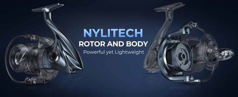 KastKing ReKon Saltwater Spinning Reel – Up to 55LBs Max Drag Big Game Fishing Reel - Innovative NyliTech Body- Water Resistant - MaxiDur 5+1+1 Corrosion-Resistance Bearing System