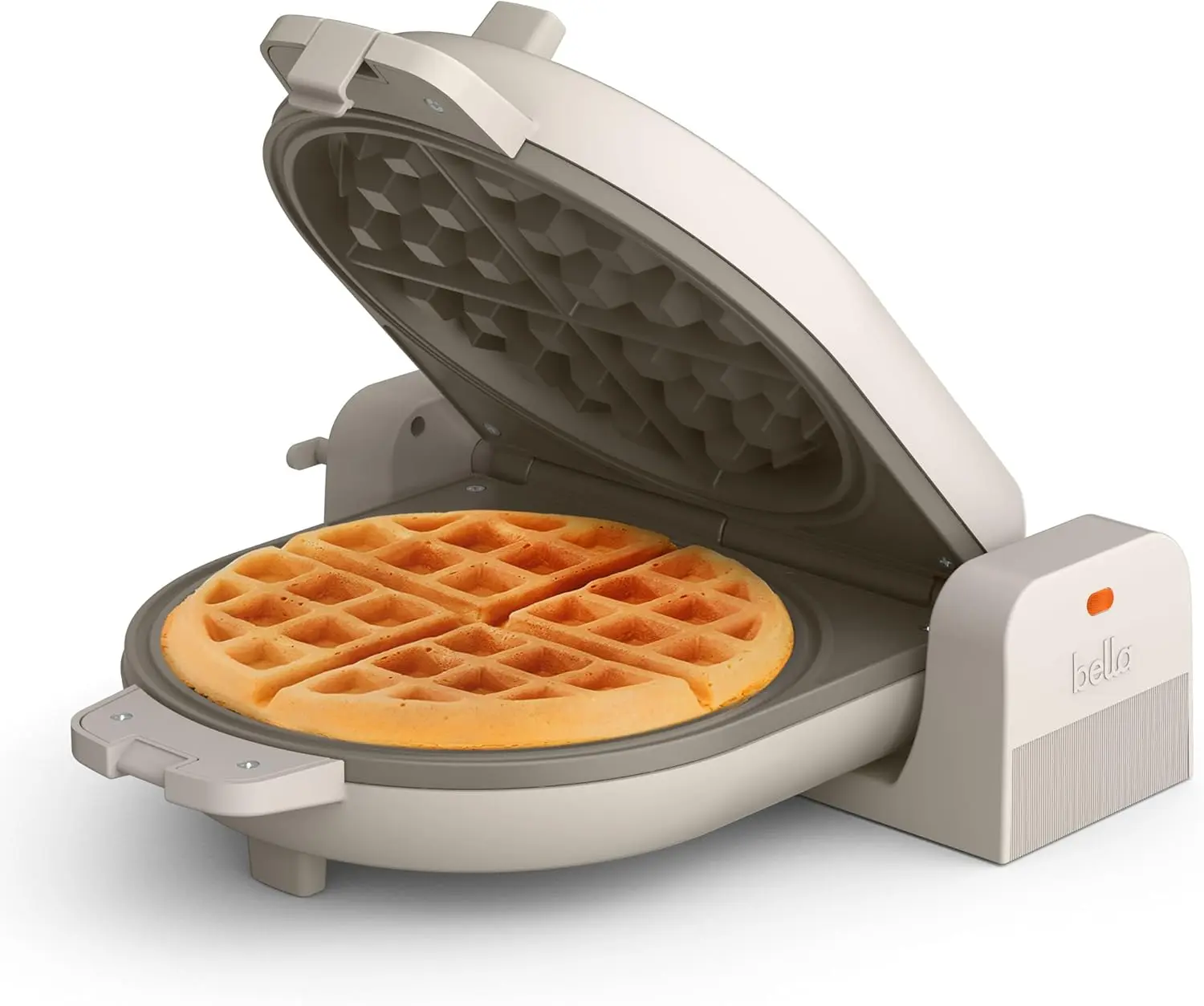bella Fits-Anywhere Flip-n-Store Non-Toxic, Belgian Waffle Maker, Oatmilk