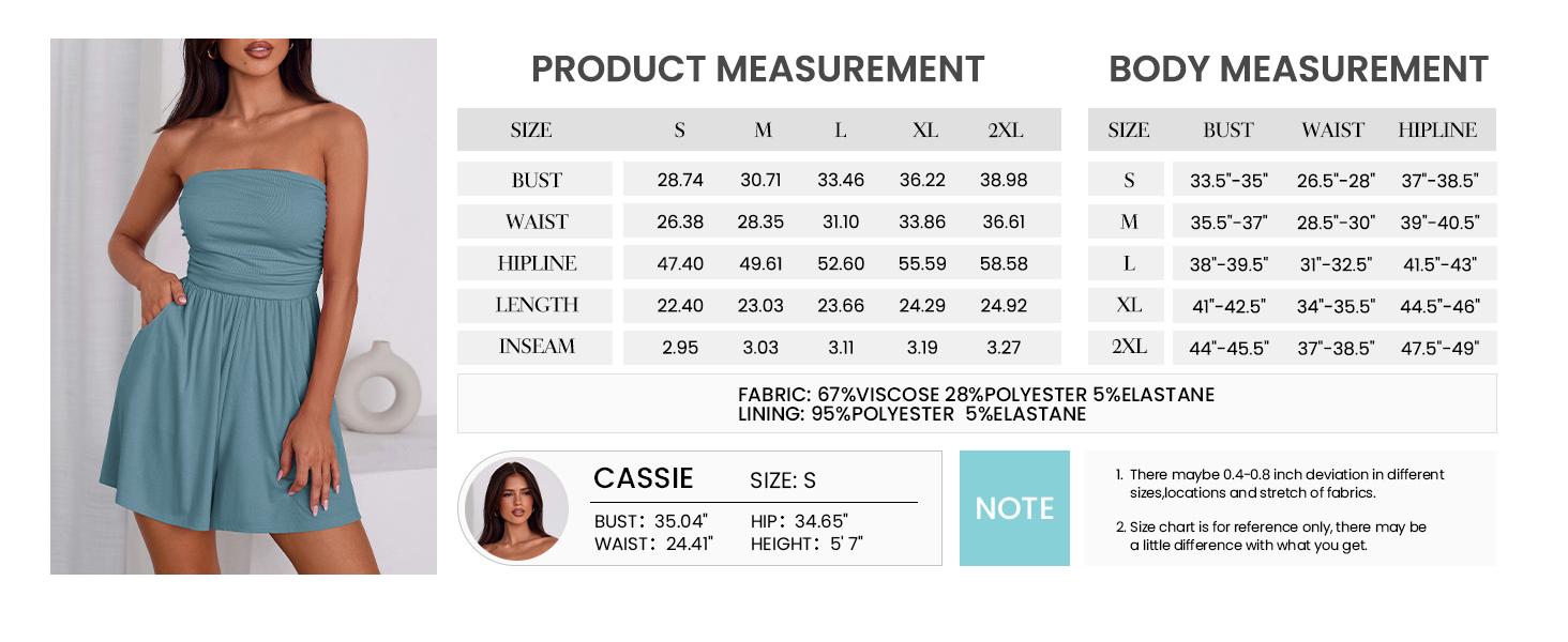 BTFBM Summer Womens Romper 2026 Spring Strapless Tube Beach Vacation Clothes Ruffle Boho Loose Shorts Jumpsuits Pockets