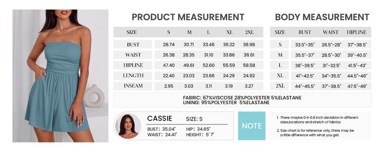 BTFBM Summer Womens Romper 2025 Spring Strapless Tube Beach Vacation Clothes Ruffle Boho Loose Shorts Jumpsuits Pockets