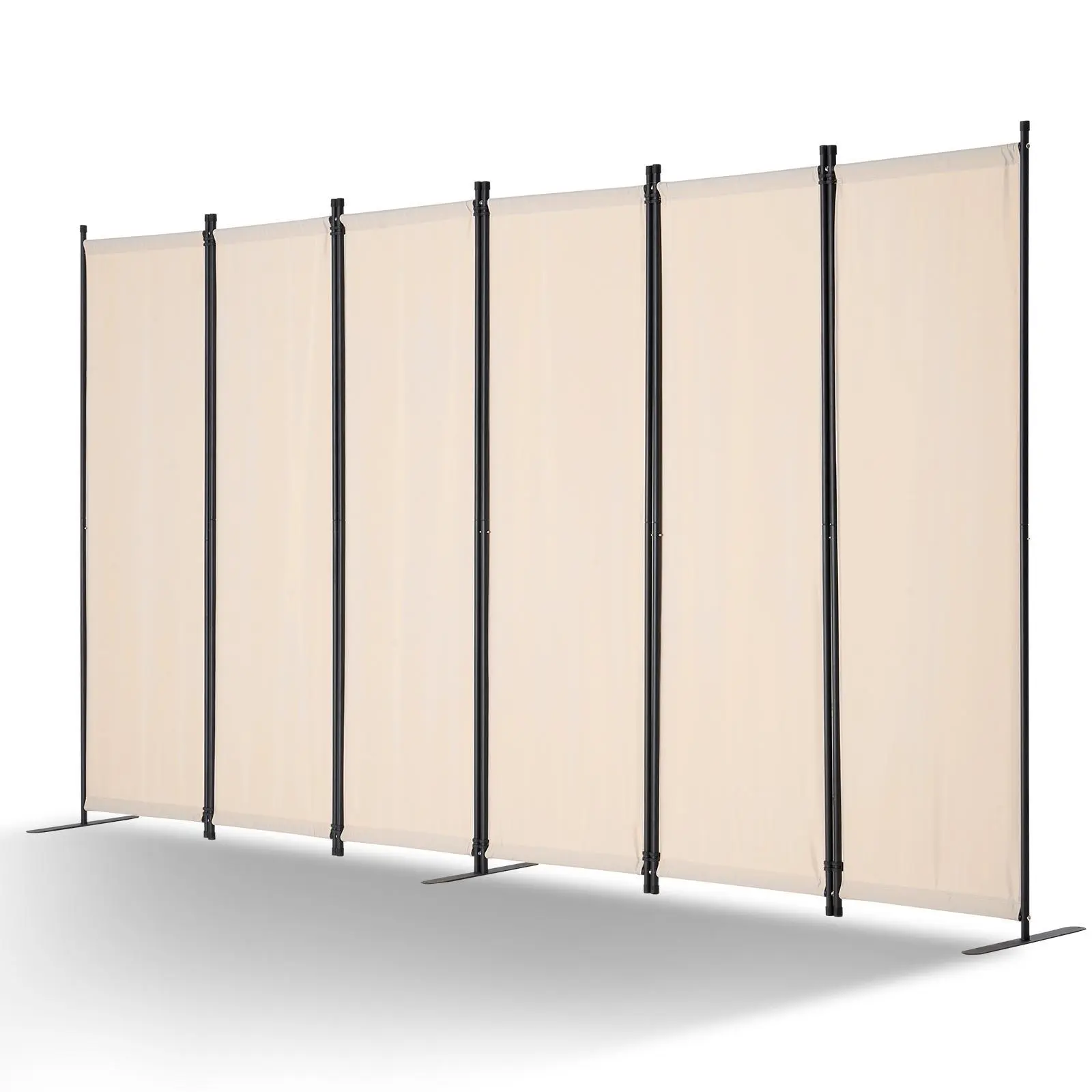 【SummerFinds】VEVOR Room Divider, 6 Panel Room Divider, Folding Privacy Screen and Portable Partition Divider for Room Separation, Freestanding Room Partitions for Office, Bedroom, Study, Beige