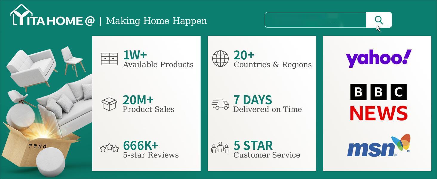 Yitahome King Size Bed Frame, Storage Bed Frame w/LED Lighting & 4 Drawers, Upholstered Platform Bed Frame with Charging Station & Storage Headboard, No Box Spring Required, Easy Assembly