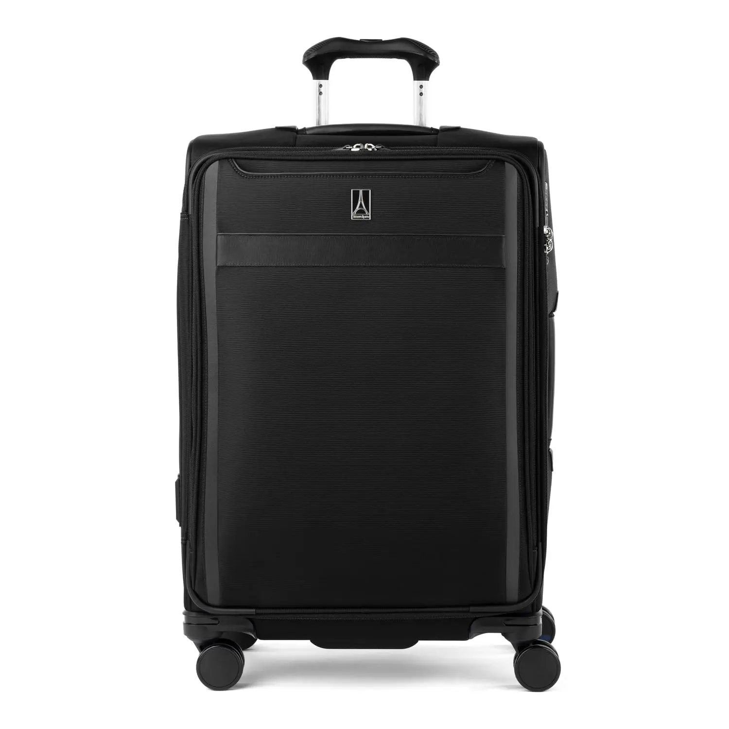Travelpro Versapack + Lightweight Softside Expandable 25-Inch Medium Checked Spinner Suitcase