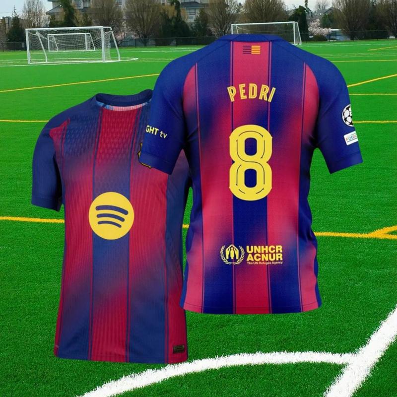 2526 Home Red  Blue Retro No.10 Short Sleeve Soccer  Football Jersey