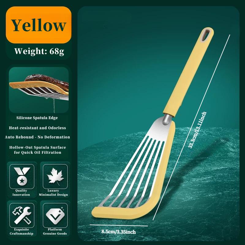 Food Grade Silicone Butterfly Spatula - Heat Resistant Non-Stick Pan Turner for Frying Fish, Pancakes & Stir-Fry-RR