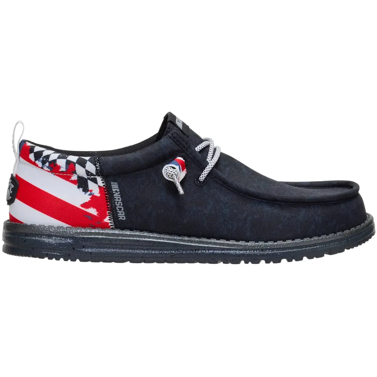 HEYDUDE Wally Funk NASCAR Merica - Comfortable Slip on Shoes Official Motorsport Apparel Racing Fan Merchandise