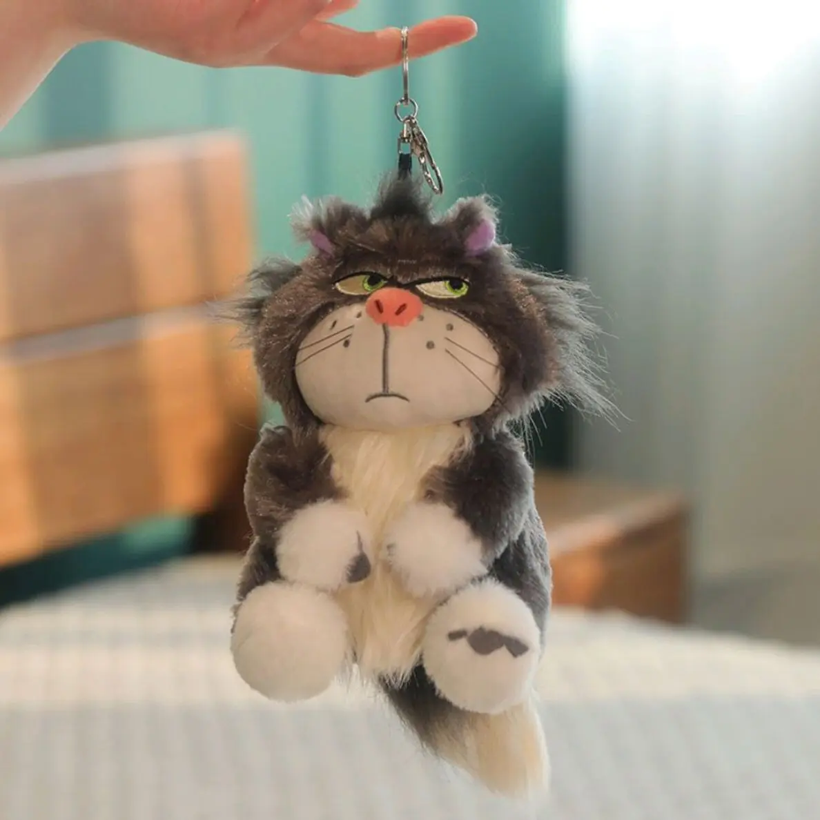 Cartoon Lucifer Cat Pendant Bag Keychain Plush Toy Cute Cat Car Key Holder Bag Decoration for Kids and Adults