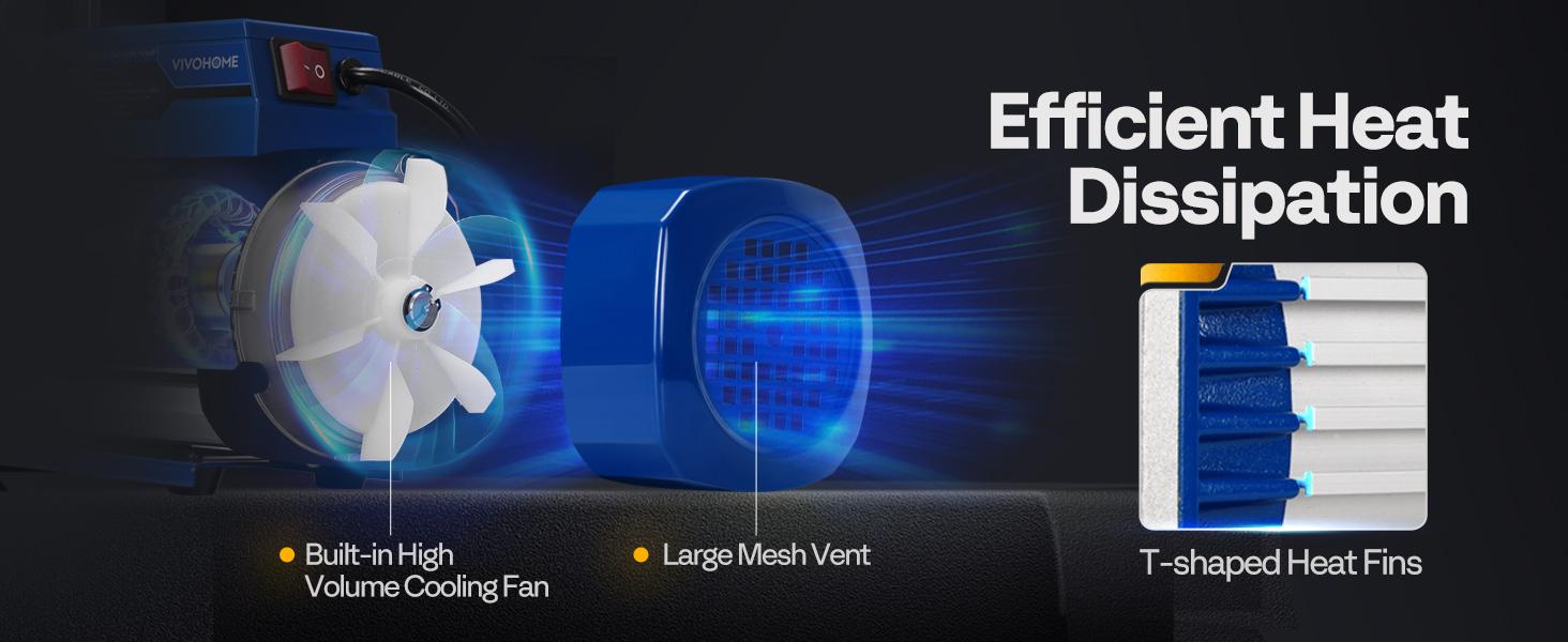 VIVOHOME HVAC Vacuum Pump and AC Manifold Gauge Kit, A2L Refrigerant Compatible, Sparkless Motor for R32 R1234yf R454B R134a R22 R410a Systems, Automotive  Conditioning Air Conditioner Maintenance Portable