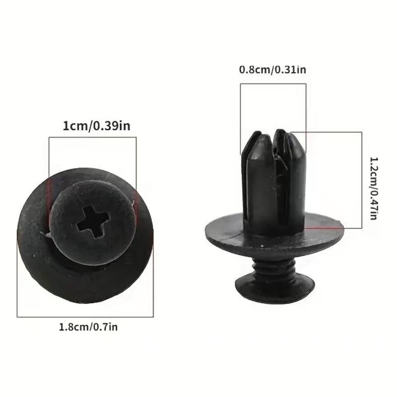 200PCS Car Clips for Hole Plastic Rivets Retainer Fender Push Pin Fastener Bumper - 6 Sizes Universal Car Fastener Kit Durable Easy Install Body Screw Automotive