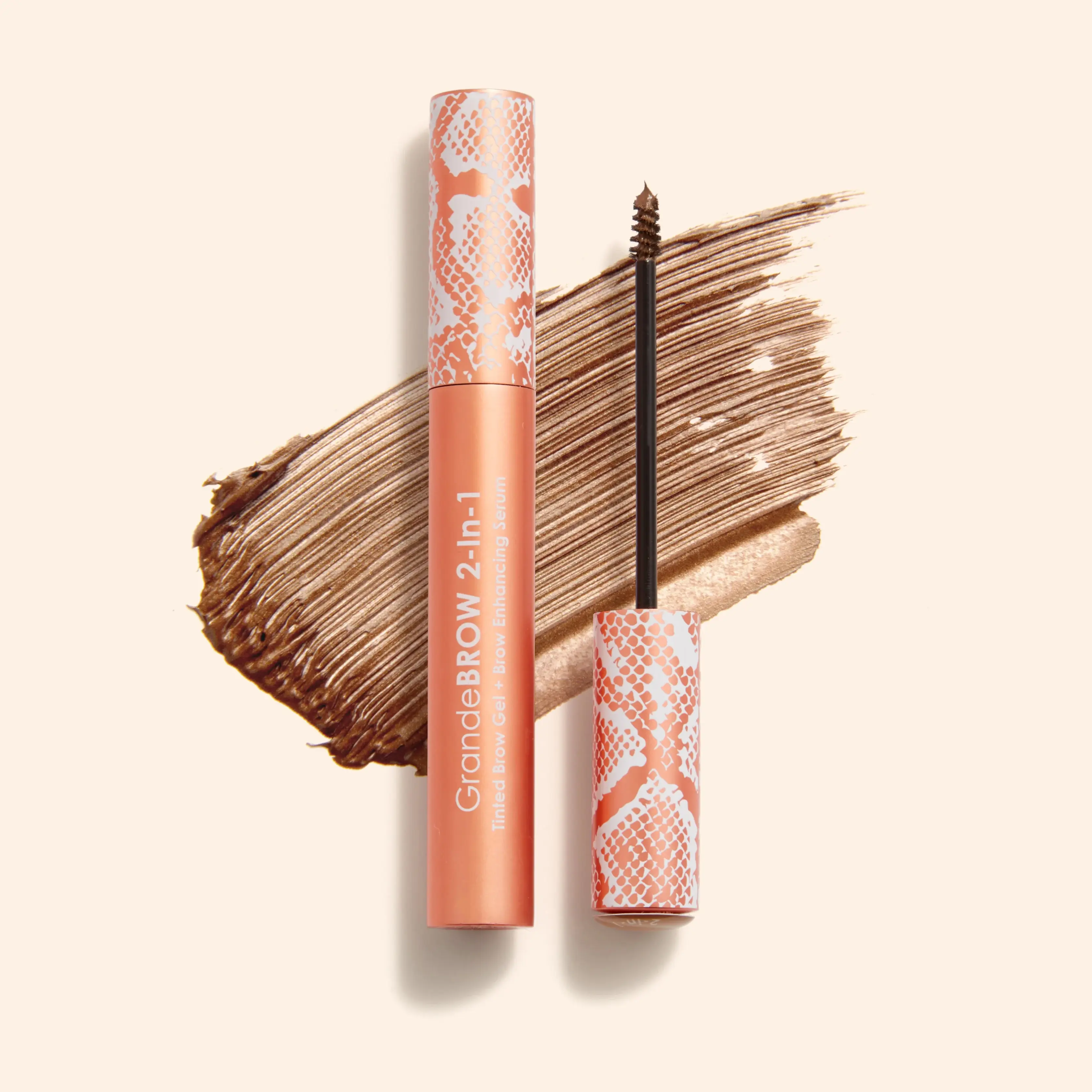 GrandeBROW 2-in-1 Tinted Brow Gel + Brow Enhancing Serum - Grande Cosmetics - Smudge-Proof, 12-Hour Wear, Fills Shapes & Defines Brows