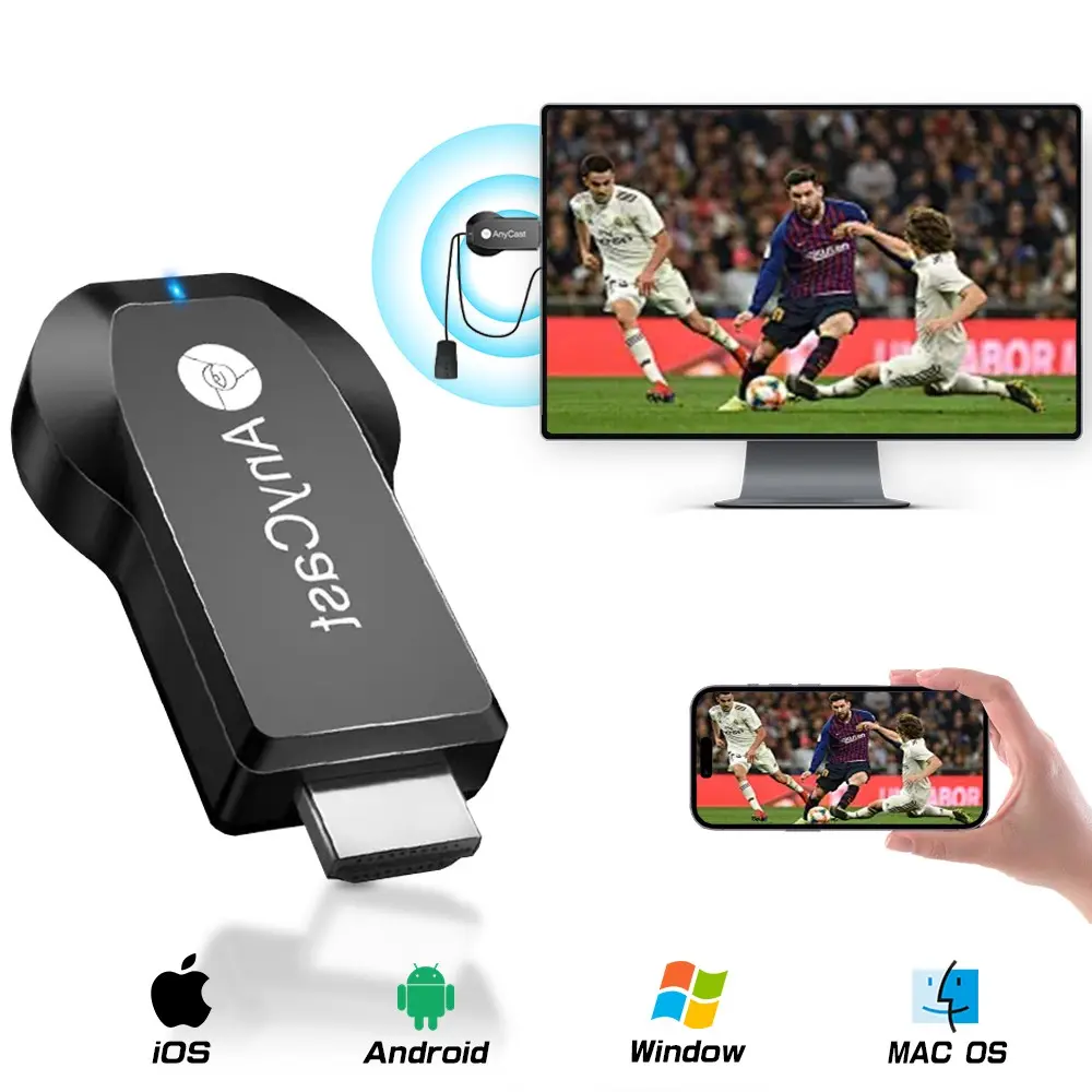 Wireless HDMI Display Adapter,2.4G WiFi Screen Cast Mirroring,Media Streaming Dongle Receiver for Phone/PC/Tablet to TV Box/Projector/PC, Wireless HDMI Transmitter Receiver, Electronic Gadgets, Tech Gadgets
