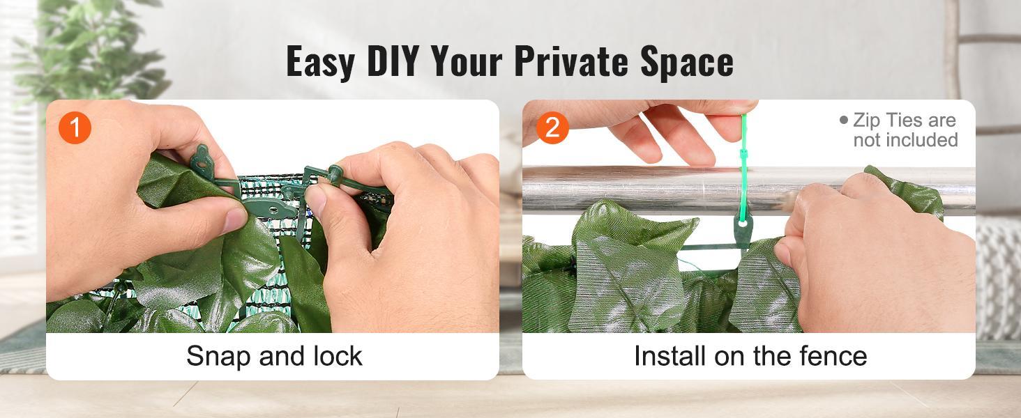 VEVOR Ivy Privacy Fence, 59 x 158in Artificial Green Wall Screen, Greenery Ivy Fence w/ Mesh Cloth Backing and Strengthened Joint, Faux Hedges Vine Leaf Decoration for Outdoor Garden, Yard, Balcony