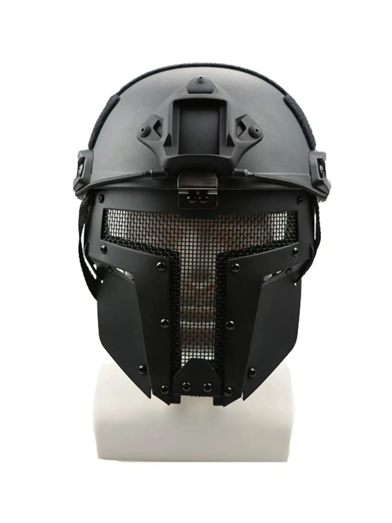 2-Pack Tactical Helmet + Full Face Mask, Cool Hero Mask, Breathable Mesh Outdoor Sports Gear, Cosplay Game Props, Film Costume Accessories