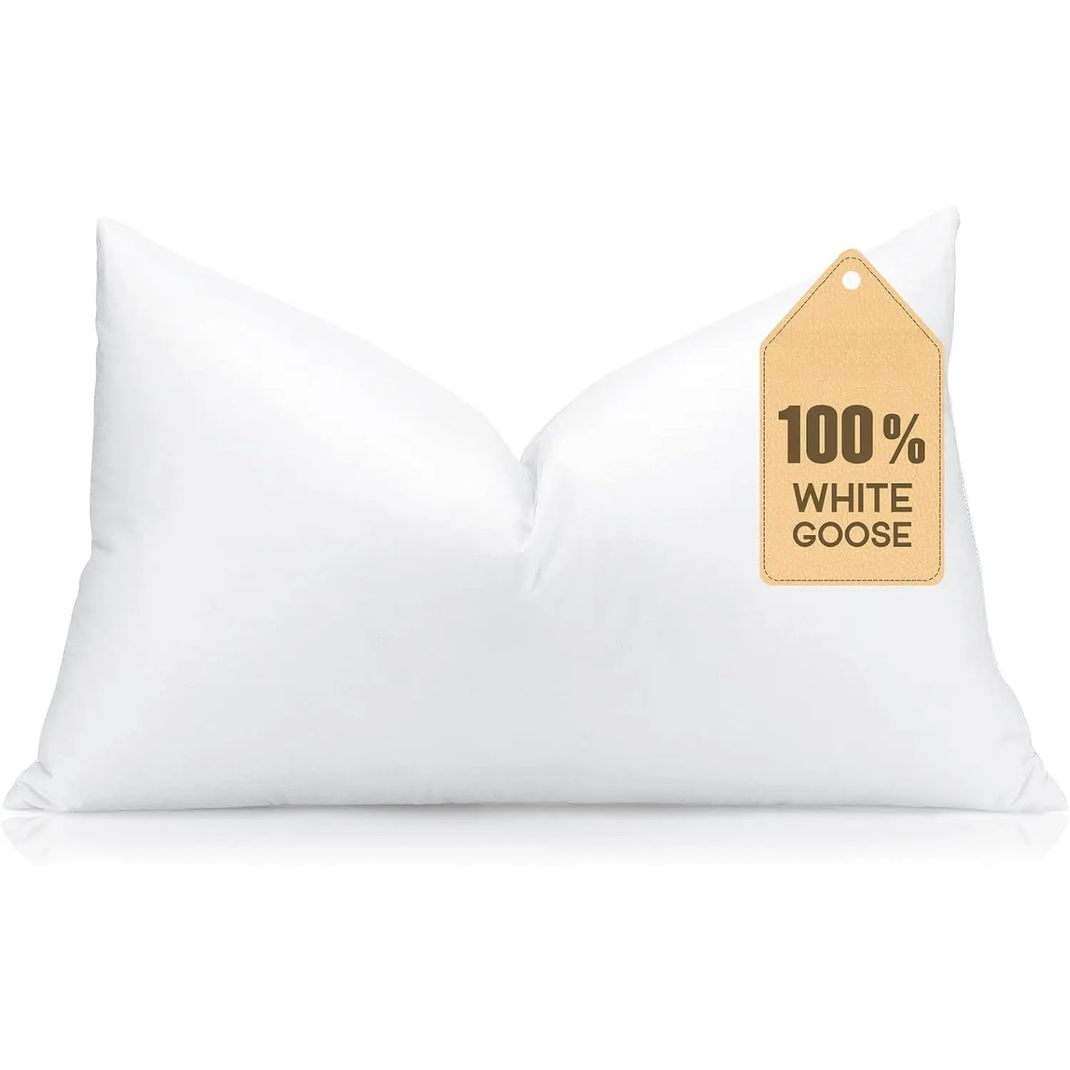 Down  Throw Pillow Inserts 12x20 Euro Pillow Inserts, Soft  Throw Pillows with  Cover, Decorative Throw Pillows for Couch Sofa Bed-White