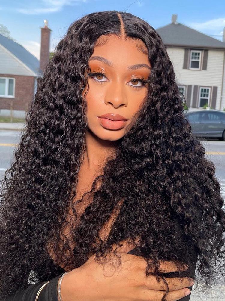 Alipearl Wig Glueless Natural Black Deep Wave 4x7 Lace Closure Wig Pre Cut Pre Bleached Ready Go Wigs Human Hair #FallFreshness
