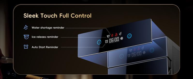 ecozy 2.1 Inch Clear Ice Ball Maker with CrystalFlux Technology, Small Footprint Sphere Ice Maker with 8H Timer, 1 pcs in 30 Mins, 48 pcs/Day, Self-Cleaning, Automatic Ice Ball Maker for Home Bar Whiskey & Bourbon