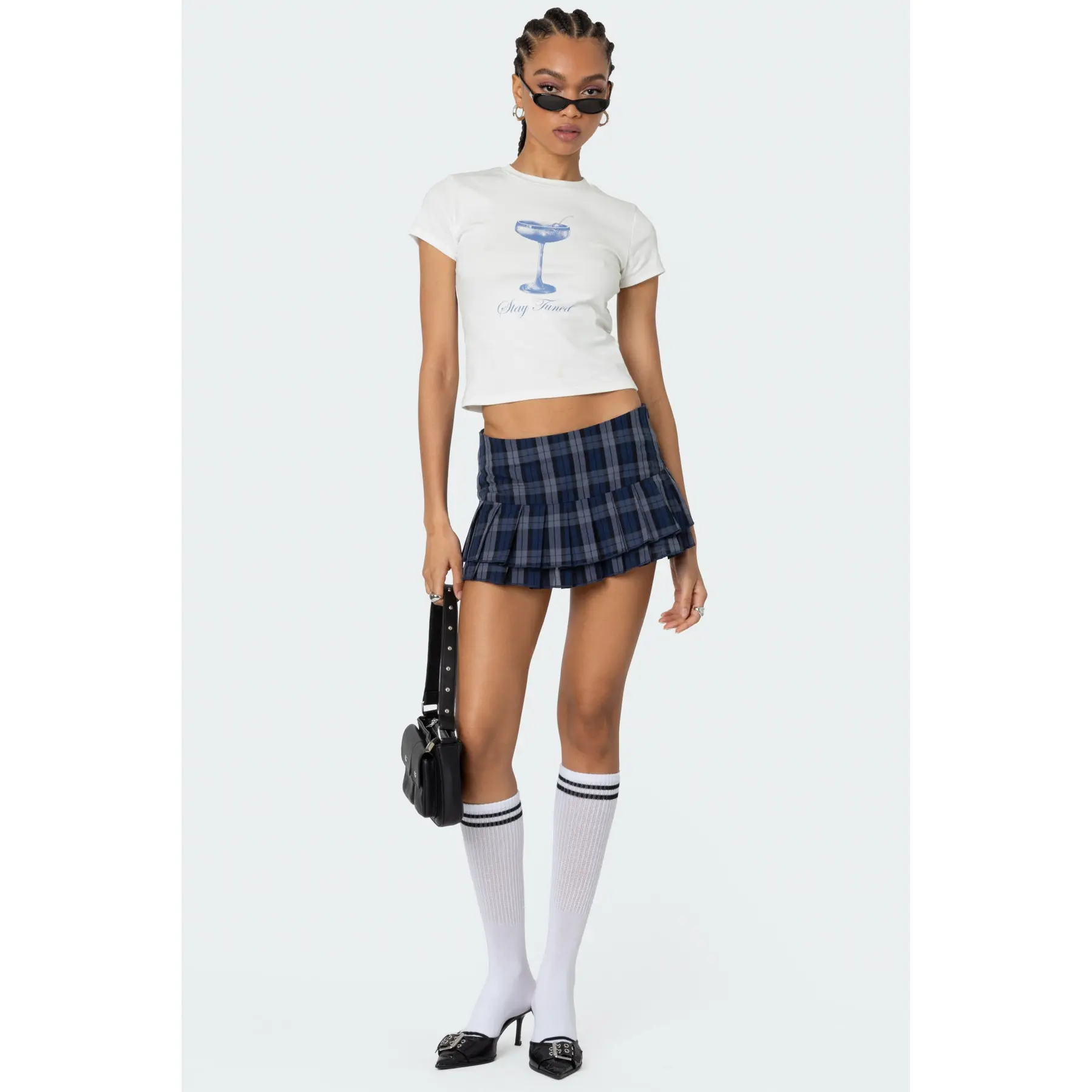 Ara Plaid Pleated Skort