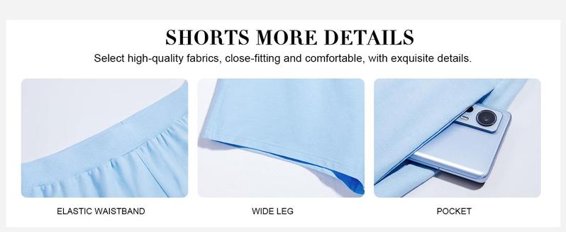 Imily Bela Womens 2 Piece Outfits 3/4 Sleeve Tops and Elastic Waist Shorts Lounge Sets Loungewear