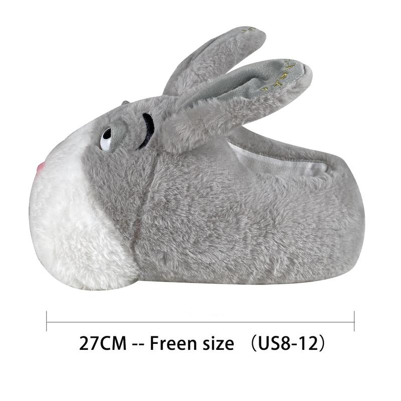 Winter warm and soft cotton shoes. New cotton waterproof shoes with rabbit patterns. Recommended by enthusiasts. Household indoor shoes.