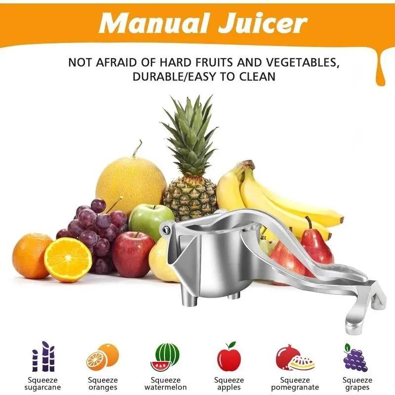 Manual Aluminum Juicer – Strong Hand Press for Citrus & Pomegranate, Ergonomic Grip, Easy to Use & Clean