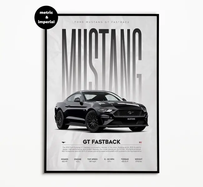Ford Mustang Poster | Shelby Poster | Hyper Car Poster | Super Car Print | Art Print Poster| Home Decor | Wall Decor
