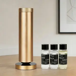 Deluxe 1000 Sq Ft Waterless Diffuser with LED Mood Lighting 3 Essential Oils Adjustable Mist Timer Night Light Portable Aromatherapy Gift Kit